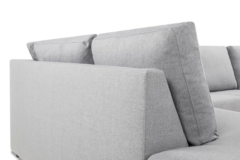 Crazy 4-sits Vänstervänd L-formad Schäslongsoffa i Tyg - Grå - Möbler - Soffa - Divansoffa & schäslongsoffa - 3 sits soffa med divan