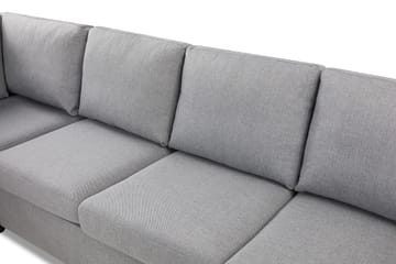 Crazy 4-sits Vänstervänd L-formad Schäslongsoffa i Tyg - Grå - Möbler - Soffa - Divansoffa & schäslongsoffa - 3 sits soffa med divan