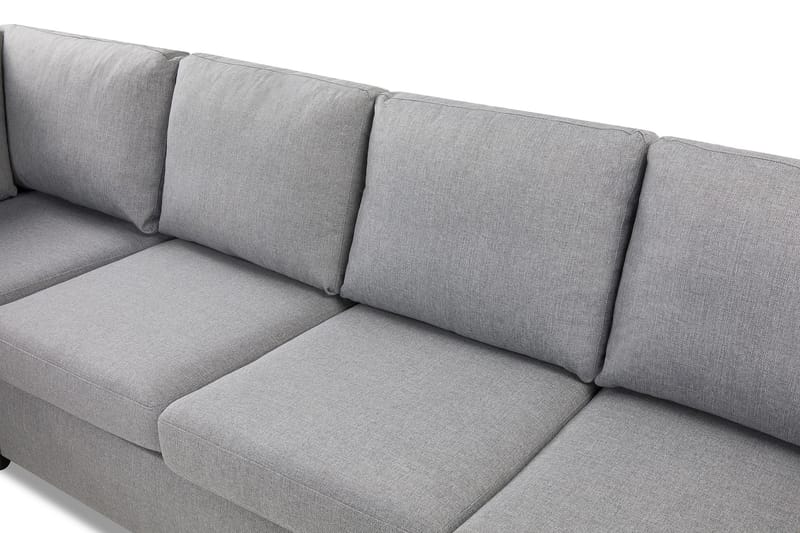 Crazy 4-sits Vänstervänd L-formad Schäslongsoffa i Tyg - Grå - Möbler - Soffa - Divansoffa & schäslongsoffa - 3 sits soffa med divan