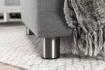 Crazy 4-sits Vänstervänd L-formad Schäslongsoffa i Tyg - Grå - Möbler - Soffa - Divansoffa & schäslongsoffa - 3 sits soffa med divan
