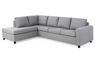 Crazy 4-sits Vänstervänd L-formad Schäslongsoffa i Tyg - Grå - Möbler - Soffa - Divansoffa & schäslongsoffa - 3 sits soffa med divan