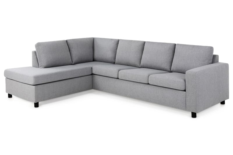 Crazy 4-sits Vänstervänd L-formad Schäslongsoffa i Tyg - Grå - Möbler - Soffa - Divansoffa & schäslongsoffa - 3 sits soffa med divan