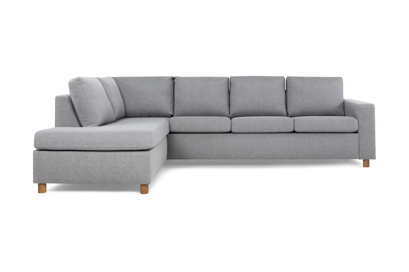 Crazy 4-sits Vänstervänd L-formad Schäslongsoffa i Tyg - Grå - Möbler - Soffa - Divansoffa & schäslongsoffa - 3 sits soffa med divan