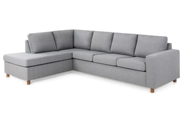 Crazy 4-sits Vänstervänd L-formad Schäslongsoffa i Tyg - Grå - Möbler - Soffa - Divansoffa & schäslongsoffa - 3 sits soffa med divan
