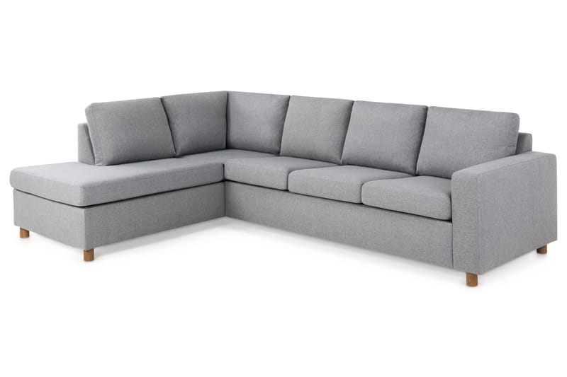 Crazy 4-sits Vänstervänd L-formad Schäslongsoffa i Tyg - Grå - Möbler - Soffa - Divansoffa & schäslongsoffa - 3 sits soffa med divan