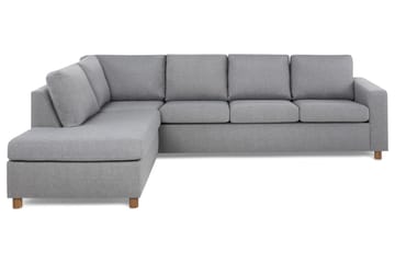 Crazy 4-sits Vänstervänd L-formad Schäslongsoffa i Tyg - Grå - Möbler - Soffa - Divansoffa & schäslongsoffa - 3 sits soffa med divan