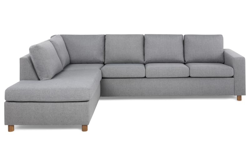 Crazy 4-sits Vänstervänd L-formad Schäslongsoffa i Tyg - Grå - Möbler - Soffa - Divansoffa & schäslongsoffa - 3 sits soffa med divan
