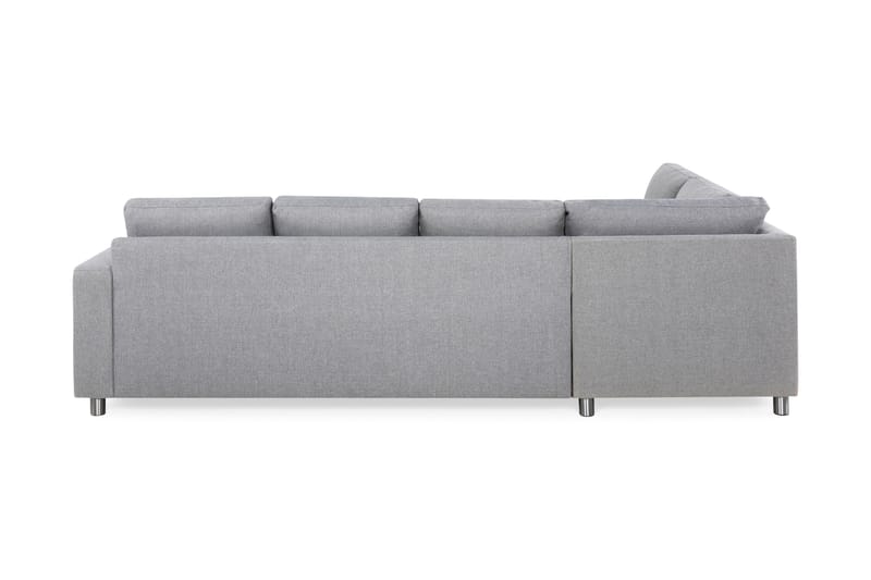 Crazy 4-sits Vänstervänd L-formad Schäslongsoffa i Tyg - Grå - Möbler - Soffa - Divansoffa & schäslongsoffa - 3 sits soffa med divan