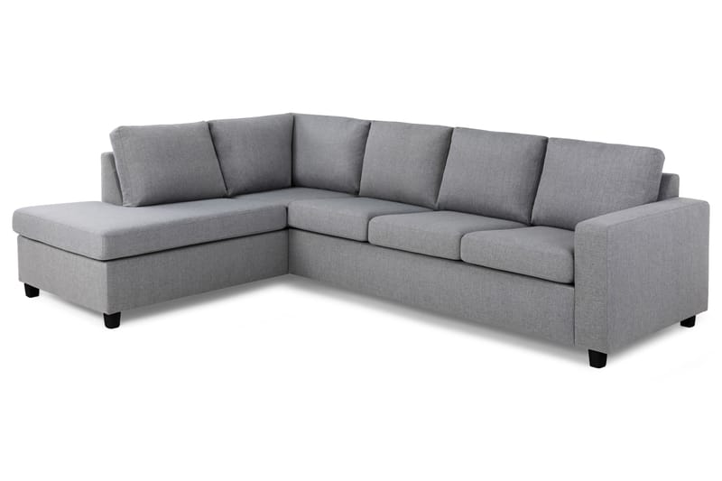 Crazy 4-sits Vänstervänd L-formad Schäslongsoffa i Tyg - Grå - Möbler - Soffa - Divansoffa & schäslongsoffa - 3 sits soffa med divan