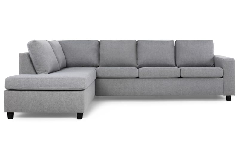 Crazy 4-sits Vänstervänd L-formad Schäslongsoffa i Tyg - Grå - Möbler - Soffa - Divansoffa & schäslongsoffa - 3 sits soffa med divan