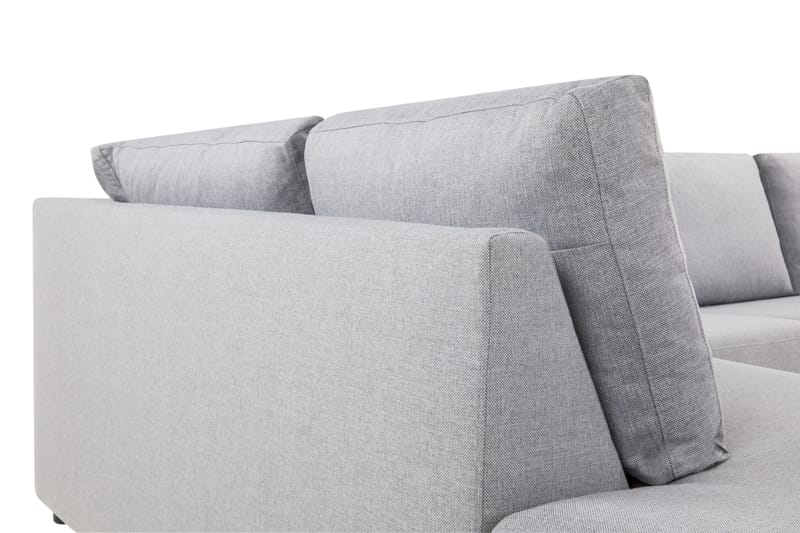 Crazy 4-sits Vänstervänd L-formad Schäslongsoffa i Tyg - Grå - Möbler - Soffa - Divansoffa & schäslongsoffa - 3 sits soffa med divan