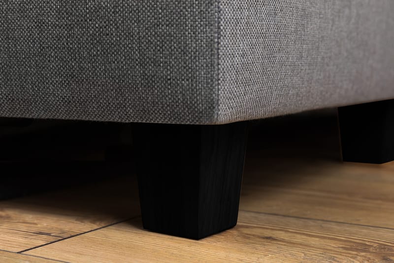 Crazy 4-sits Vänstervänd L-formad Schäslongsoffa i Tyg - Grå - Möbler - Soffa - Divansoffa & schäslongsoffa - 3 sits soffa med divan