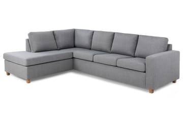 Crazy 4-sits Vänstervänd L-formad Schäslongsoffa i Tyg - Grå - Möbler - Soffa - Divansoffa & schäslongsoffa - 3 sits soffa med divan