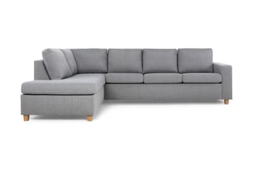 Crazy 4-sits Vänstervänd L-formad Schäslongsoffa i Tyg - Grå - Möbler - Soffa - Divansoffa & schäslongsoffa - 3 sits soffa med divan