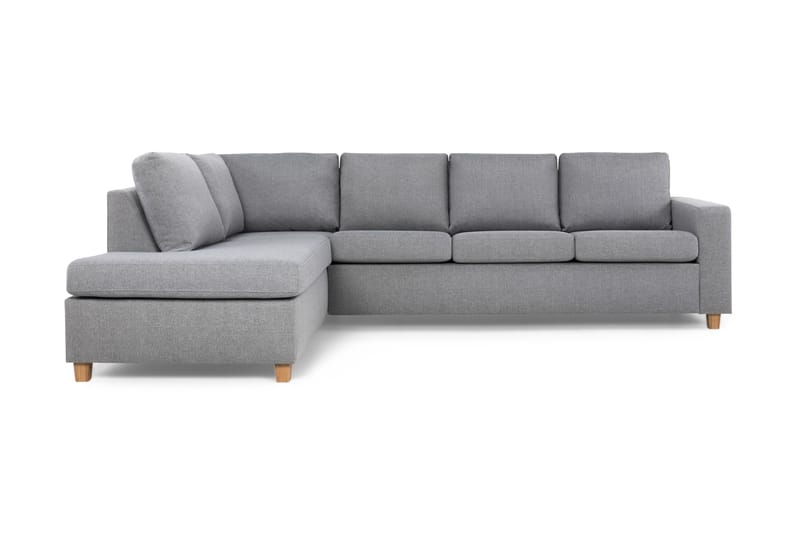 Crazy 4-sits Vänstervänd L-formad Schäslongsoffa i Tyg - Grå - Möbler - Soffa - Divansoffa & schäslongsoffa - 3 sits soffa med divan