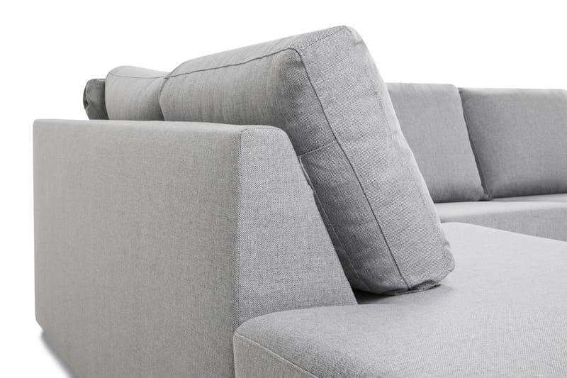 Crazy 4-sits Vänstervänd L-formad Schäslongsoffa i Tyg - Grå - Möbler - Soffa - Divansoffa & schäslongsoffa - 3 sits soffa med divan