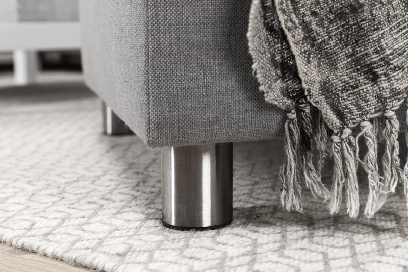 Crazy 4-sits Vänstervänd L-formad Schäslongsoffa i Tyg - Grå - Möbler - Soffa - Divansoffa & schäslongsoffa - 3 sits soffa med divan