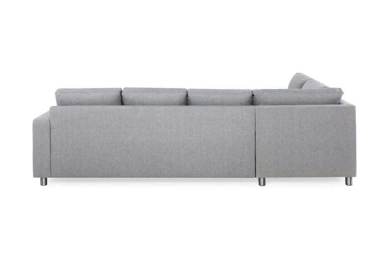 Crazy 4-sits Vänstervänd L-formad Schäslongsoffa i Tyg - Grå - Möbler - Soffa - Divansoffa & schäslongsoffa - 3 sits soffa med divan