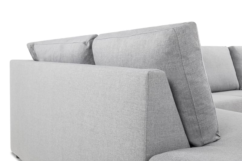 Crazy 4-sits Vänstervänd L-formad Schäslongsoffa i Tyg - Grå - Möbler - Soffa - Divansoffa & schäslongsoffa - 3 sits soffa med divan