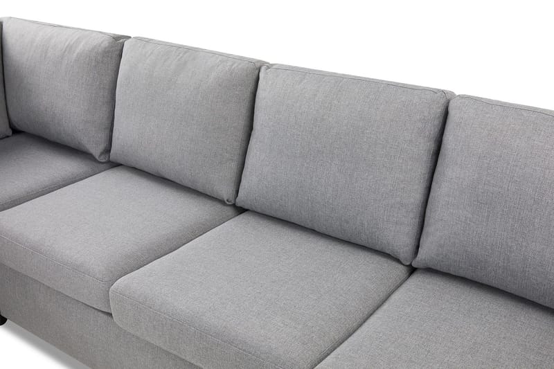 Crazy 4-sits Vänstervänd L-formad Schäslongsoffa i Tyg - Grå - Möbler - Soffa - Divansoffa & schäslongsoffa - 3 sits soffa med divan
