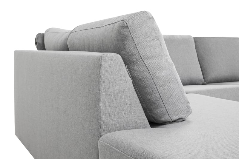 Crazy 4-sits Vänstervänd L-formad Schäslongsoffa i Tyg - Grå - Möbler - Soffa - Divansoffa & schäslongsoffa - 3 sits soffa med divan