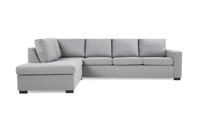 Crazy 4-sits Vänstervänd L-formad Schäslongsoffa i Tyg - Grå - Möbler - Soffa - Divansoffa & schäslongsoffa - 3 sits soffa med divan