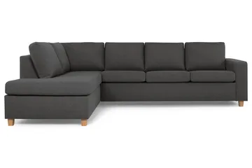Crazy 4-sits Vänstervänd L-formad Schäslongsoffa i Tyg - Mörkgrå - Möbler - Soffa - Divansoffa & schäslongsoffa - 3 sits soffa med divan