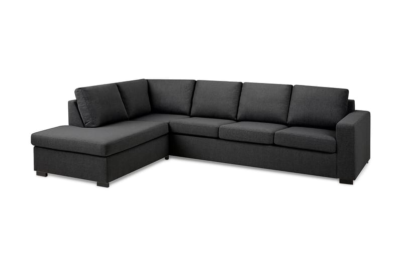 Crazy 4-sits Vänstervänd L-formad Schäslongsoffa i Tyg - Mörkgrå - Möbler - Soffa - Divansoffa & schäslongsoffa - 3 sits soffa med divan