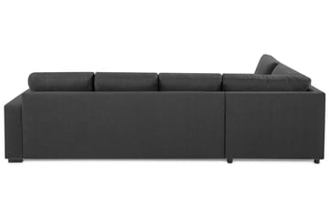 Crazy 4-sits Vänstervänd L-formad Schäslongsoffa i Tyg - Mörkgrå - Möbler - Soffa - Divansoffa & schäslongsoffa - 3 sits soffa med divan