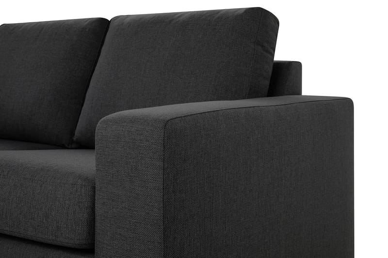Crazy 4-sits Vänstervänd L-formad Schäslongsoffa i Tyg - Mörkgrå - Möbler - Soffa - Divansoffa & schäslongsoffa - 3 sits soffa med divan