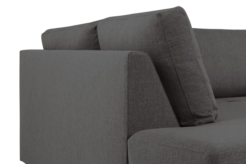 Crazy 4-sits Vänstervänd L-formad Schäslongsoffa i Tyg - Mörkgrå - Möbler - Soffa - Divansoffa & schäslongsoffa - 3 sits soffa med divan