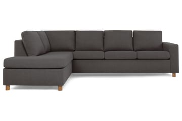 Crazy 4-sits Vänstervänd L-formad Schäslongsoffa i Tyg - Mörkgrå - Möbler - Soffa - Divansoffa & schäslongsoffa - 3 sits soffa med divan