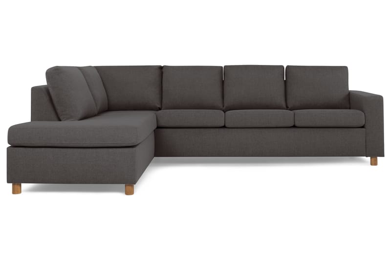 Crazy 4-sits Vänstervänd L-formad Schäslongsoffa i Tyg - Mörkgrå - Möbler - Soffa - Divansoffa & schäslongsoffa - 3 sits soffa med divan