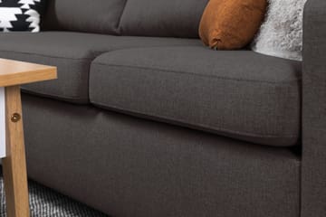 Crazy 4-sits Vänstervänd L-formad Schäslongsoffa i Tyg - Mörkgrå - Möbler - Soffa - Divansoffa & schäslongsoffa - 3 sits soffa med divan