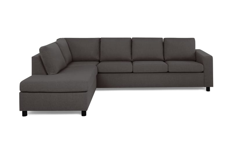 Crazy 4-sits Vänstervänd L-formad Schäslongsoffa i Tyg - Mörkgrå - Möbler - Soffa - Divansoffa & schäslongsoffa - 3 sits soffa med divan