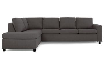 Crazy 4-sits Vänstervänd L-formad Schäslongsoffa i Tyg - Mörkgrå - Möbler - Soffa - Divansoffa & schäslongsoffa - 3 sits soffa med divan