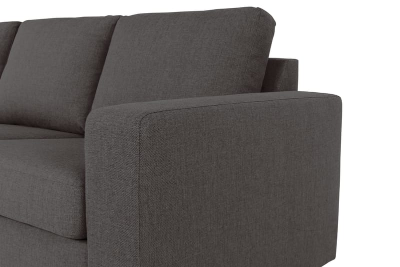 Crazy 4-sits Vänstervänd L-formad Schäslongsoffa i Tyg - Mörkgrå - Möbler - Soffa - Divansoffa & schäslongsoffa - 3 sits soffa med divan