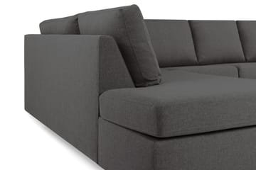 Crazy 4-sits Vänstervänd L-formad Schäslongsoffa i Tyg - Mörkgrå - Möbler - Soffa - Divansoffa & schäslongsoffa - 3 sits soffa med divan