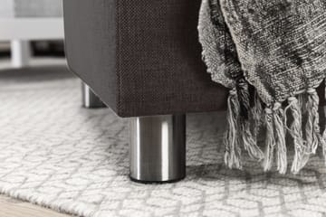 Crazy 4-sits Vänstervänd L-formad Schäslongsoffa i Tyg - Mörkgrå - Möbler - Soffa - Divansoffa & schäslongsoffa - 3 sits soffa med divan