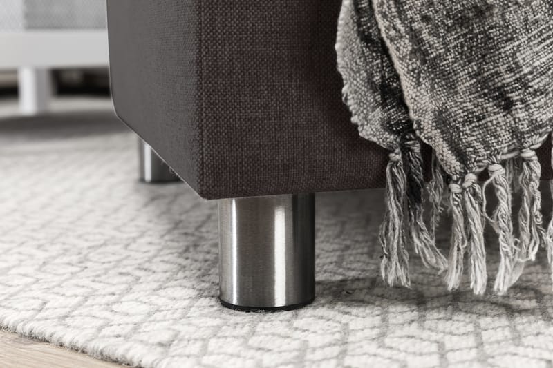 Crazy 4-sits Vänstervänd L-formad Schäslongsoffa i Tyg - Mörkgrå - Möbler - Soffa - Divansoffa & schäslongsoffa - 3 sits soffa med divan