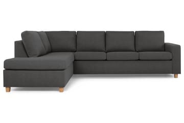Crazy 4-sits Vänstervänd L-formad Schäslongsoffa i Tyg - Mörkgrå - Möbler - Soffa - Divansoffa & schäslongsoffa - 3 sits soffa med divan
