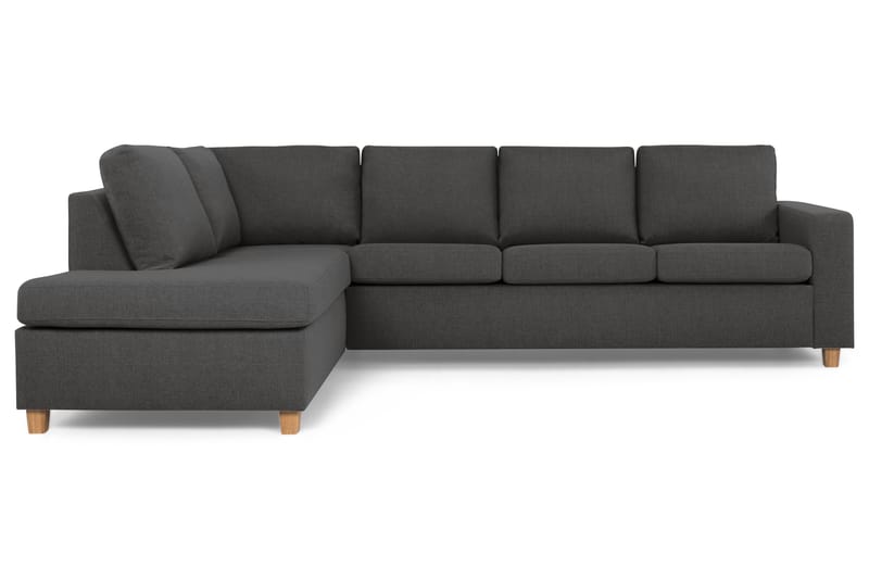Crazy 4-sits Vänstervänd L-formad Schäslongsoffa i Tyg - Mörkgrå - Möbler - Soffa - Divansoffa & schäslongsoffa - 3 sits soffa med divan