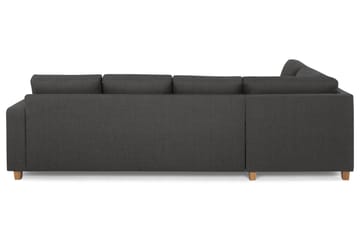 Crazy 4-sits Vänstervänd L-formad Schäslongsoffa i Tyg - Mörkgrå - Möbler - Soffa - Divansoffa & schäslongsoffa - 3 sits soffa med divan