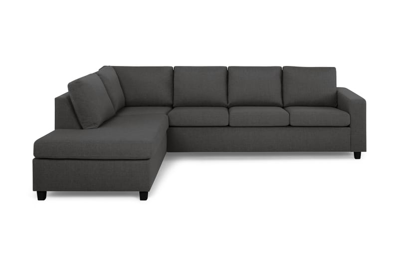 Crazy 4-sits Vänstervänd L-formad Schäslongsoffa i Tyg - Mörkgrå - Möbler - Soffa - Divansoffa & schäslongsoffa - 3 sits soffa med divan