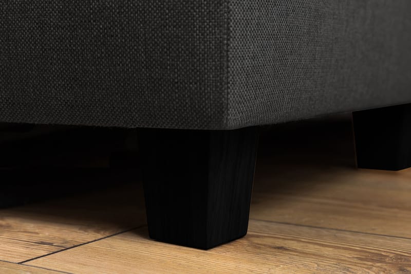 Crazy 4-sits Vänstervänd L-formad Schäslongsoffa i Tyg - Mörkgrå - Möbler - Soffa - Divansoffa & schäslongsoffa - 3 sits soffa med divan