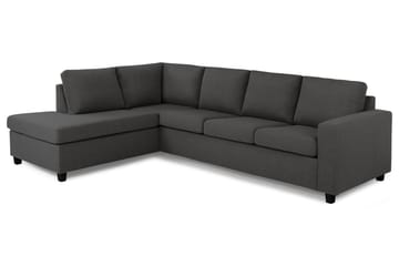 Crazy 4-sits Vänstervänd L-formad Schäslongsoffa i Tyg - Mörkgrå - Möbler - Soffa - Divansoffa & schäslongsoffa - 3 sits soffa med divan