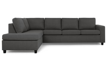 Crazy 4-sits Vänstervänd L-formad Schäslongsoffa i Tyg - Mörkgrå - Möbler - Soffa - Divansoffa & schäslongsoffa - 3 sits soffa med divan