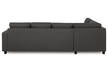 Crazy 4-sits Vänstervänd L-formad Schäslongsoffa i Tyg - Mörkgrå - Möbler - Soffa - Divansoffa & schäslongsoffa - 3 sits soffa med divan