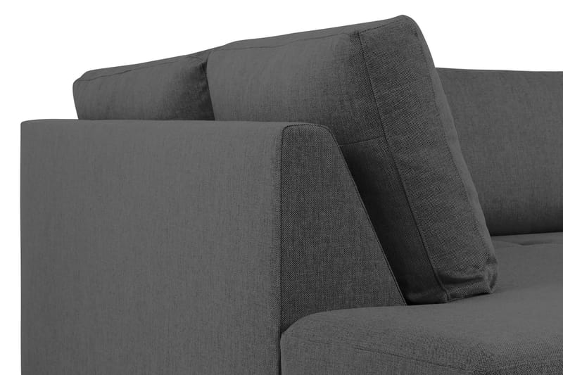 Crazy 4-sits Vänstervänd L-formad Schäslongsoffa i Tyg - Mörkgrå - Möbler - Soffa - Divansoffa & schäslongsoffa - 3 sits soffa med divan