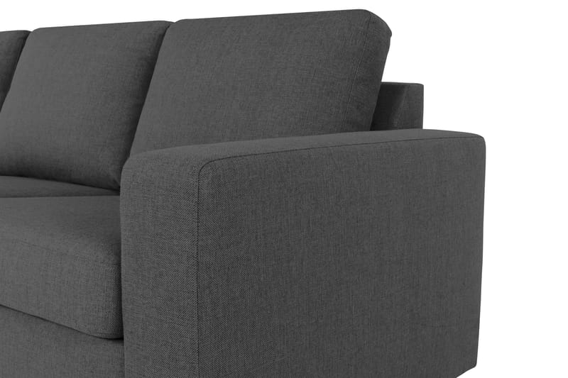 Crazy 4-sits Vänstervänd L-formad Schäslongsoffa i Tyg - Mörkgrå - Möbler - Soffa - Divansoffa & schäslongsoffa - 3 sits soffa med divan